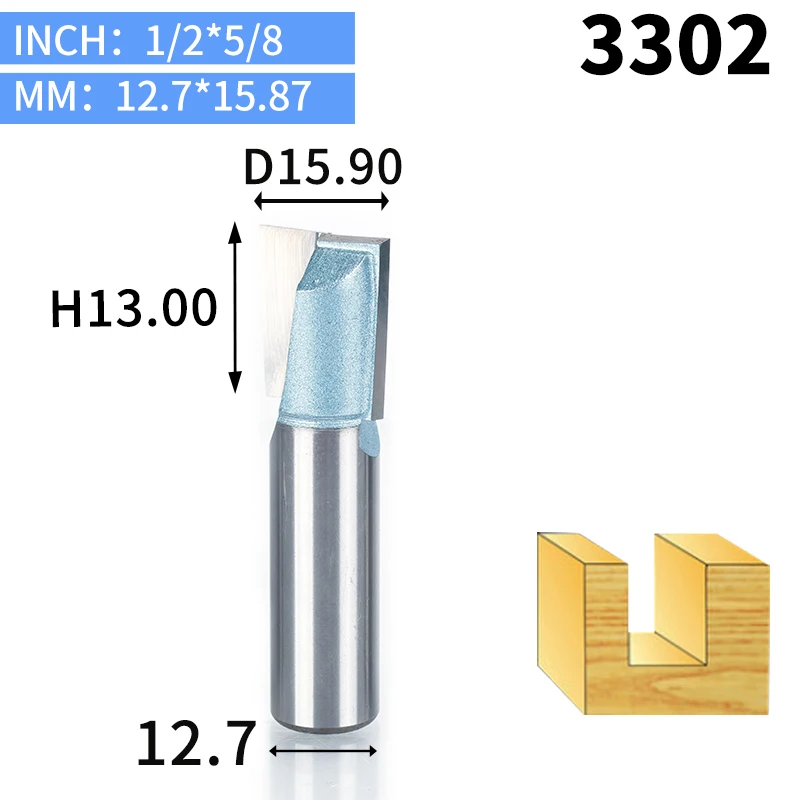 HUHAO 1 шт. 1/" 1/4" хвостовик для очистки нижней части фрезы промышленного класса фрезы для дерева режущие инструменты Деревообрабатывающие инструменты - Длина режущей кромки: 3302