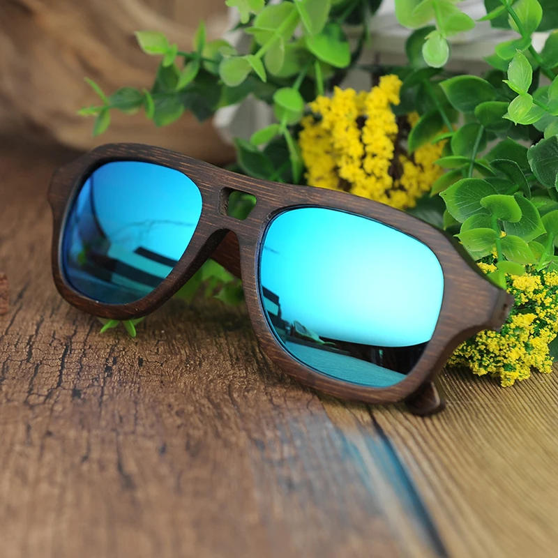 

BOBO BIRD Fashion Double Nose Design Blue Polarized Lens Glasses With Creative Design Laser Logo Patter On legs Sunglasses Women