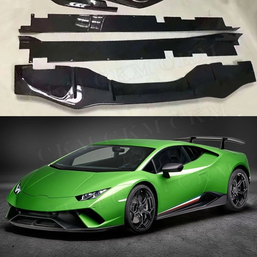 Углеродного Волокна кузова Наборы чехол для Lamborghini Huracan LP610 14-16 г Стиль Спереди разветвители боковые юбки сзади диффузор спойлер