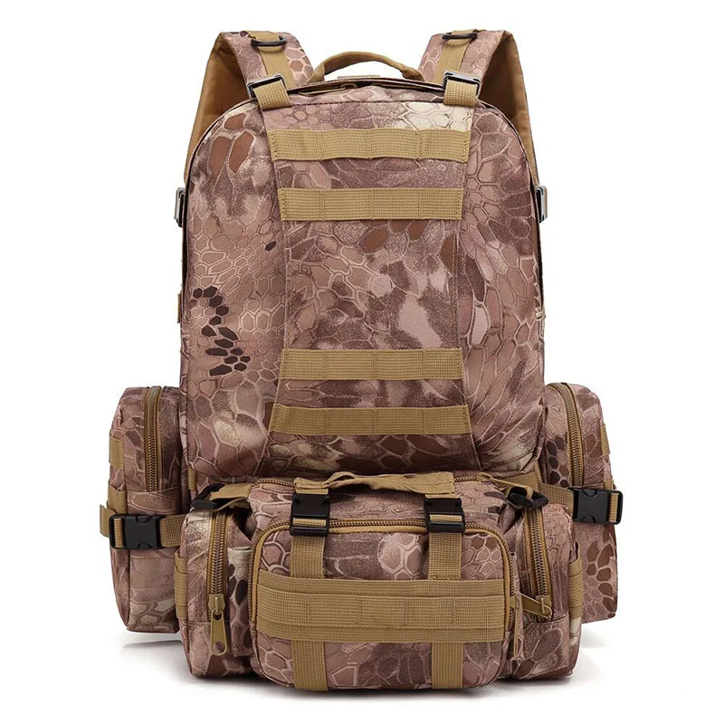 55L Military Tactical Backpack Assault Pack Outdoor Camping Hiking Travel Bag Cycling Climbing Rucksack Kitbag (15)