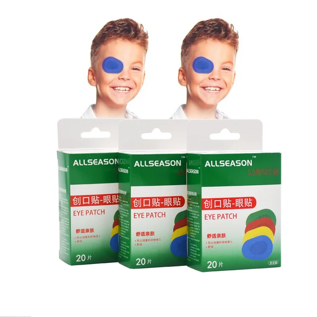 Free Shipping 60PCs/3Boxes Colorful Breathable Eye Patch Band Aid Medical Sterile Eye Pad Adhesive Bandages First Aid Kit
