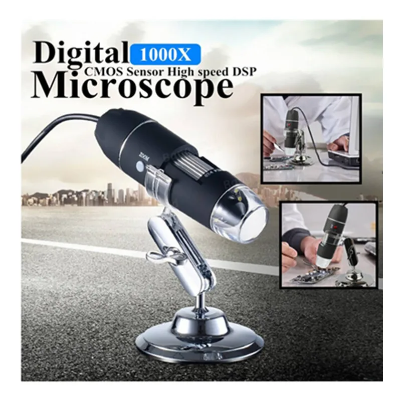 1000x2 Мп 8 светодиодов USB Цифровые микроскопы эндоскопа Увеличить Камера Лупа с подставкой