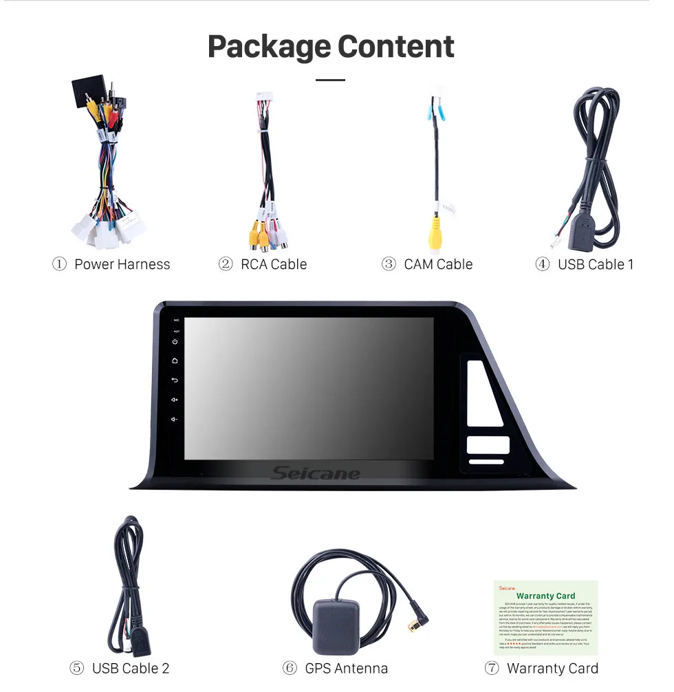 Clearance Seicane Android 8.1 HD Touch Screen 9 inch GPS Navigation Radio for 2016-2018 Toyota C-HR LHD Bluetooth 3GWifi multimedia player 16