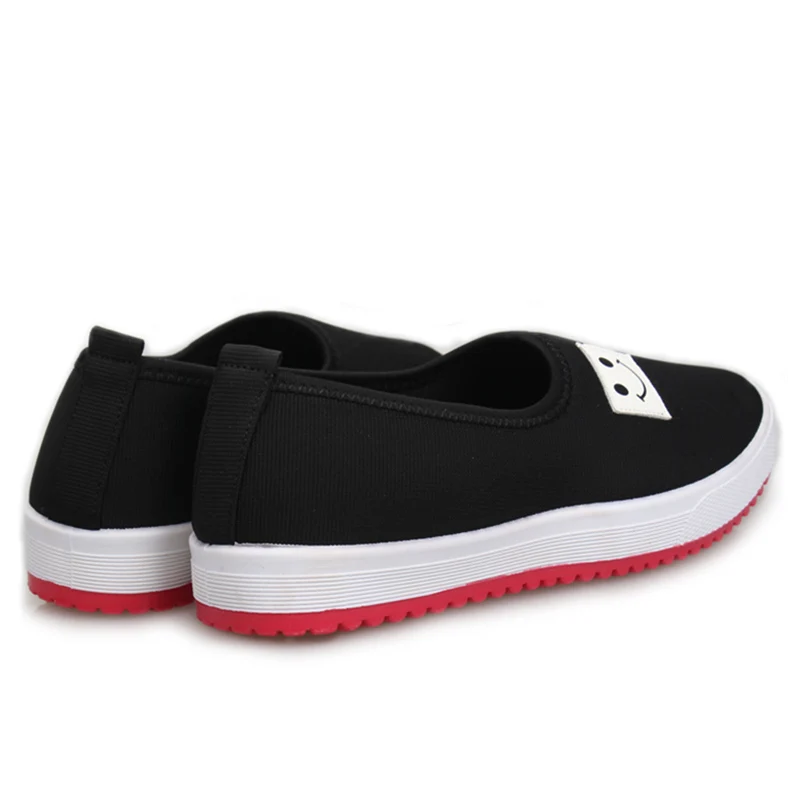 Женские парусиновые туфли на плоской подошве без застежки|slip on|slip on brandslip loafers |