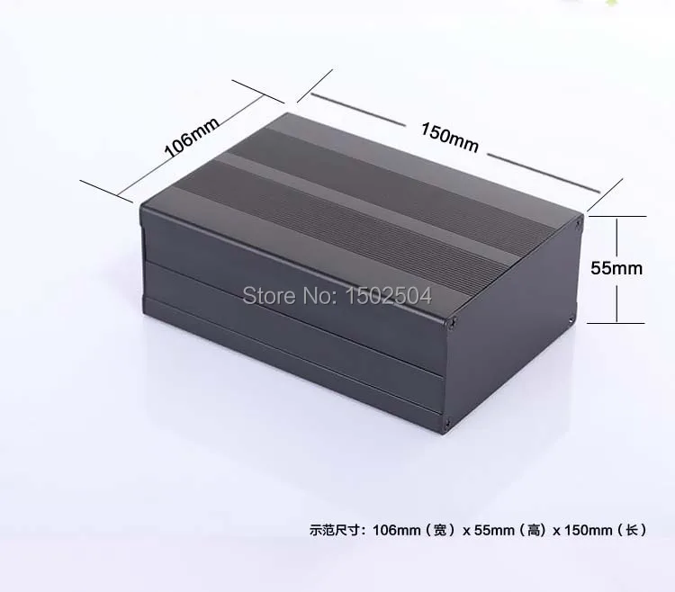 Алюминиевый корпус Электрический проект чехол PCB коробка 106*55*150 мм корпус электроники DIY