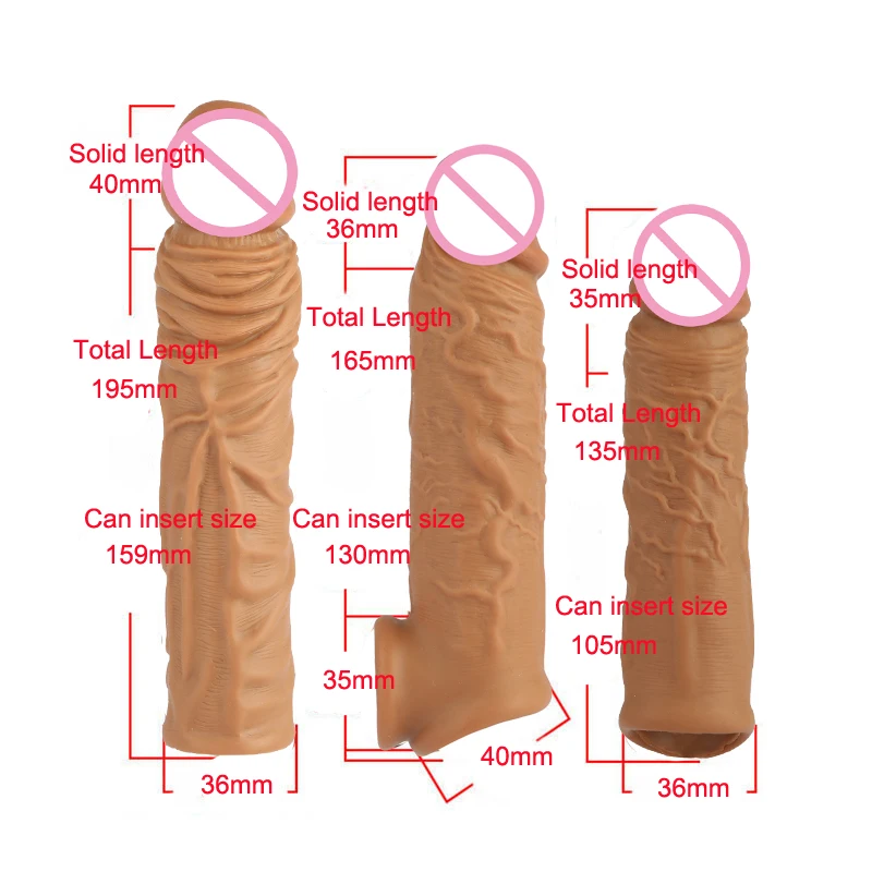 Realistic Penis Extension | Thick Sleeve Extender