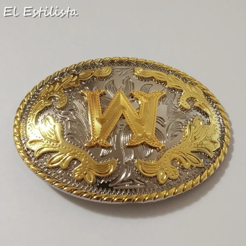 High Quality Gold Lace Initial Letters N Z Belt Buckle Classic Letter