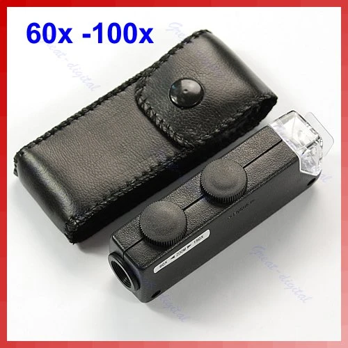 50X Pocket Pen Style Handheld Microscope Focus Focus Ajustable With LED  Light Magnifying Glass for Coins Jewelry Magnifier Loupe - AliExpress