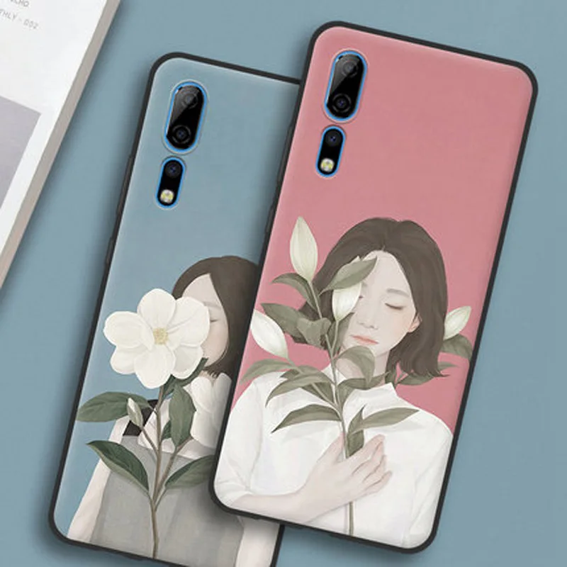 Чехол для ZTE Axon 10 pro чехол 10Pro с цветами Мягкий Силиконовый ТПУ телефона Axon10 A2020Pro