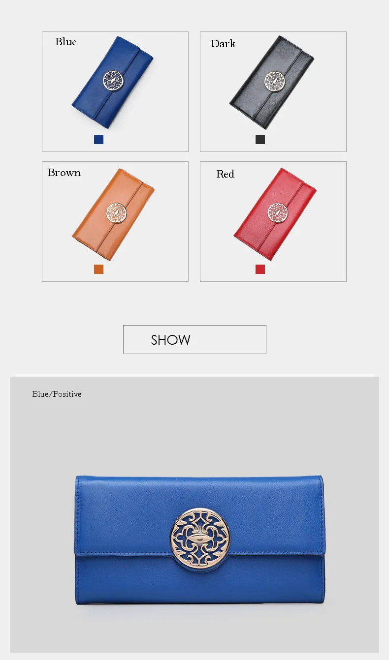100% Genuine Cowhide Leather Women Wallets Short Coin Purse Clutch Wrist Bag Girl Coin Pocket Fashion Brand Multi-function Purse  H10290908_02