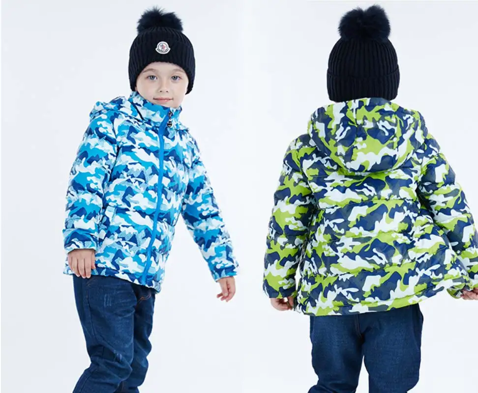 BOTEZAI/камуфляжная куртка-пуховик для мальчиков; повседневная детская верхняя одежда с длинными рукавами; детская ветровка с капюшоном; детская одежда