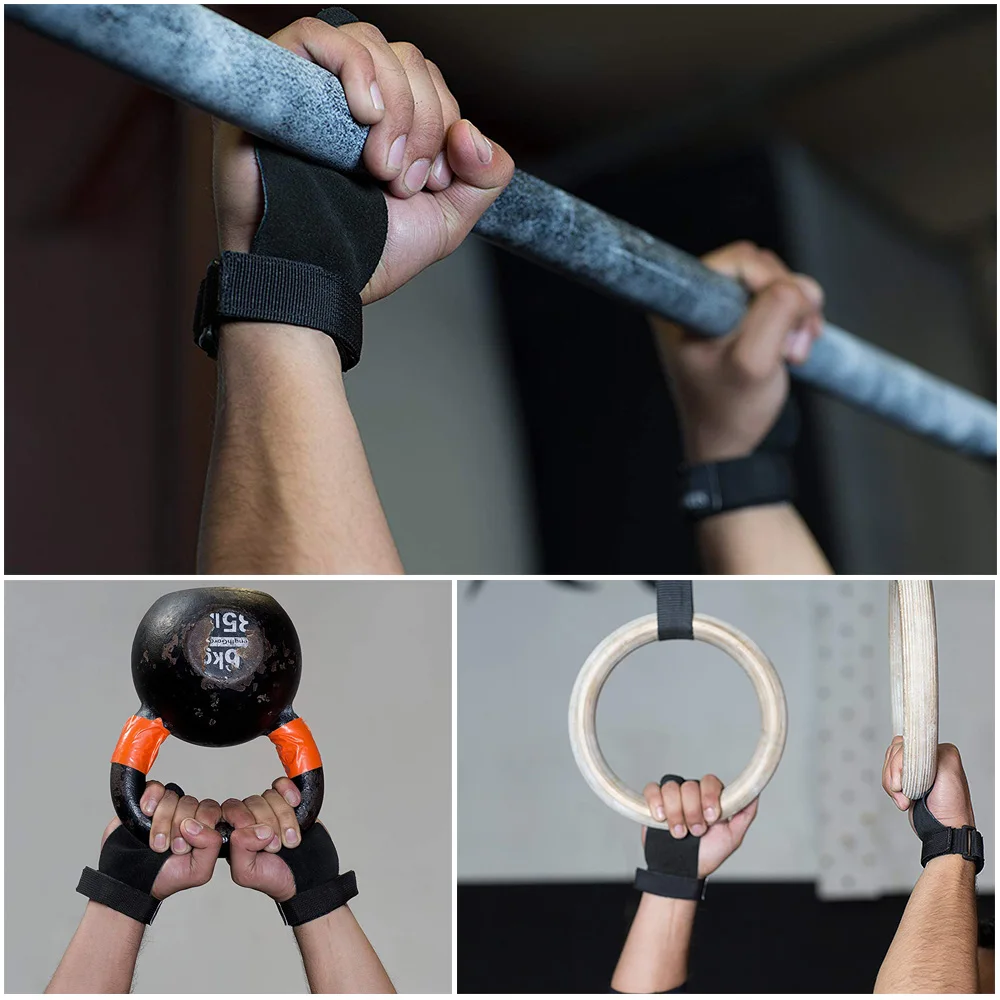 SKDK тренажерный зал ладонь защитные перчатки Кроссфит перчатки захваты Фитнес тренировочные перчатки для занятий тяжелой атлетикой поддержка спортивной гимнастические гантели