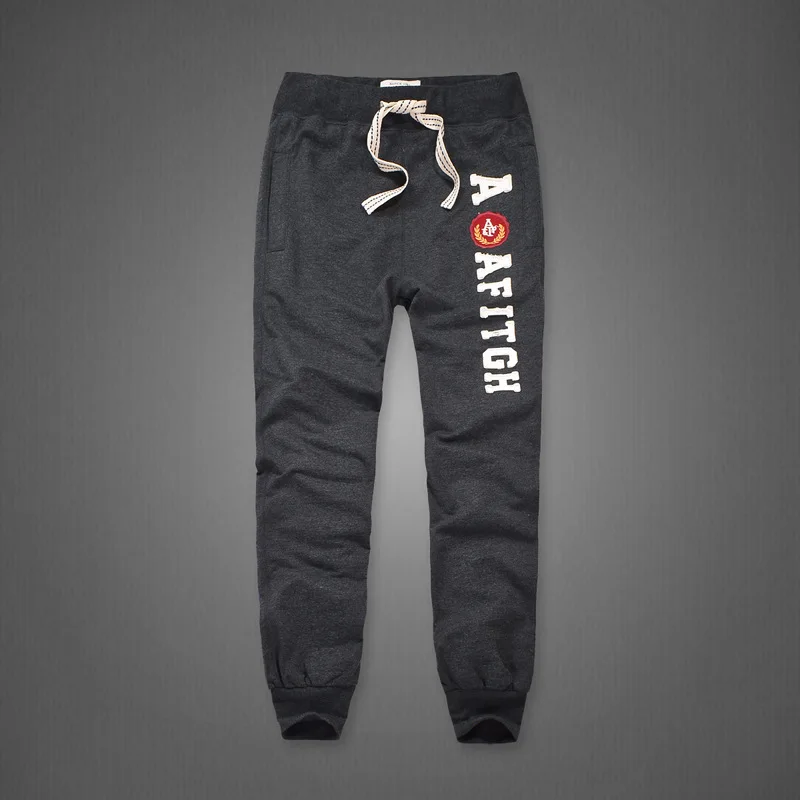 Новое поступление, мужские спортивные штаны с вышитыми буквами, хлопковые мужские штаны полной длины - Цвет: 8206 deep gray