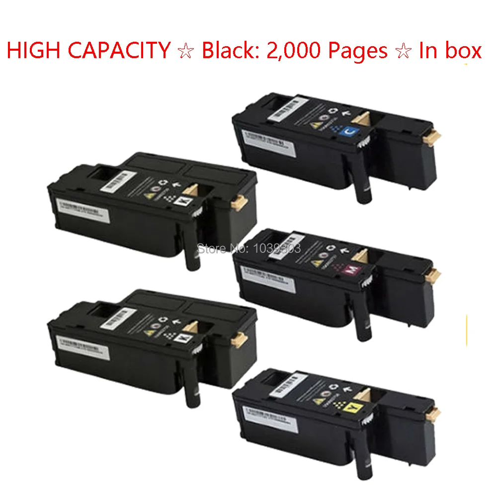 

5 × Compatible Dell 1250 Toner Cartridge For Dell 1250c C1760nw C1760 C1765nfw C1765 C1765NF 1350 1350cnw 1355cn 1355cnw C1355CN