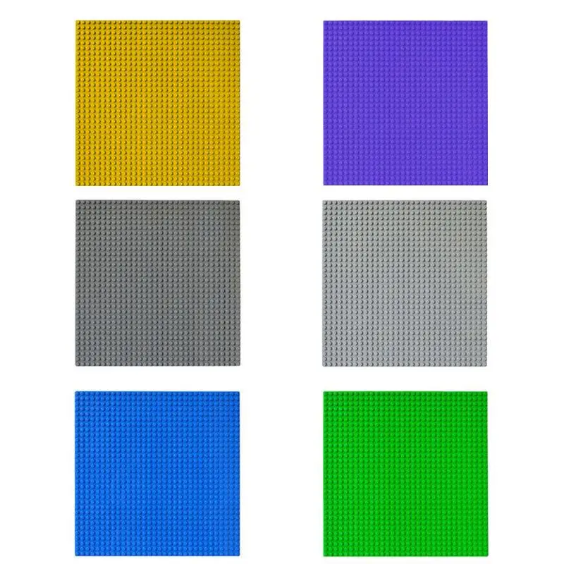 

4pcs/6pcs Blocks Base Plate 32*32 and 25.7*25.7 cm Building Blocks DIY Baseplate Compatible with Small Bricks Mixed Color