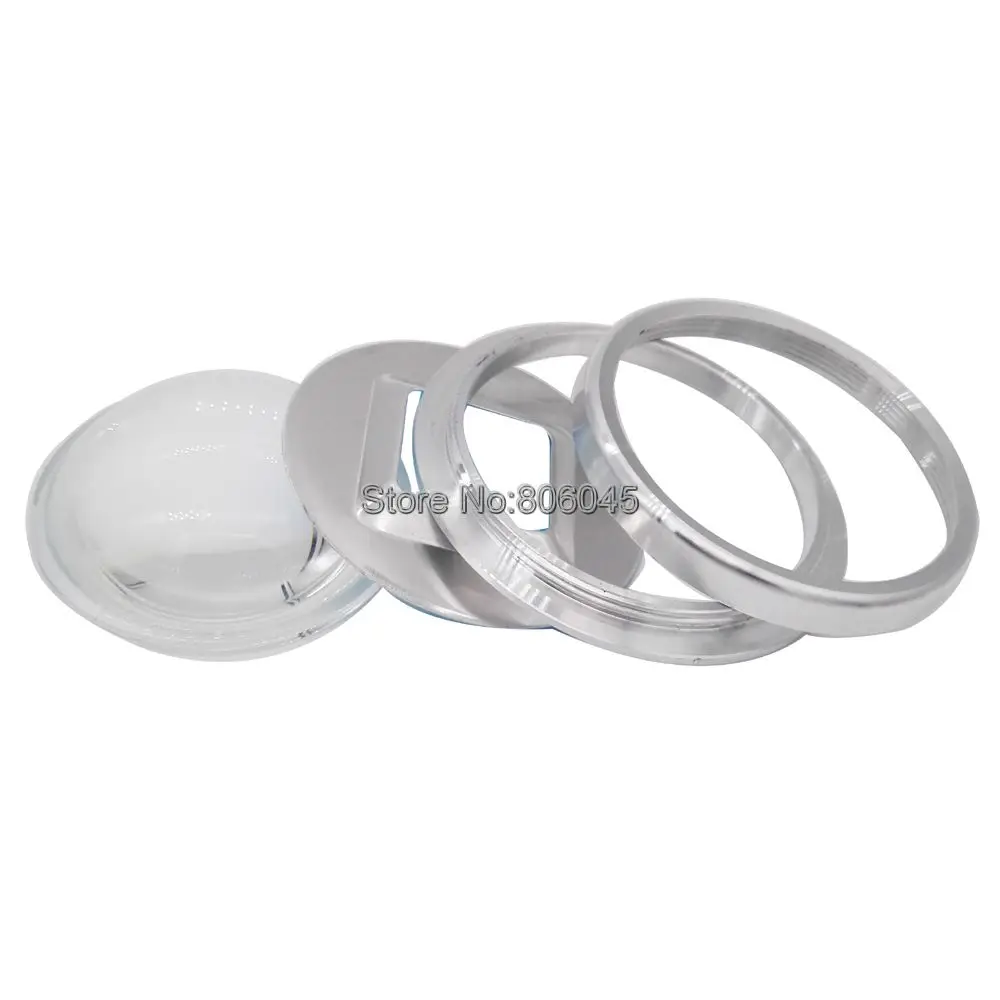 1Set 67mm Optical LED Lens +Aluminum Ring+Reflector 4 in 1 for 20w 30w