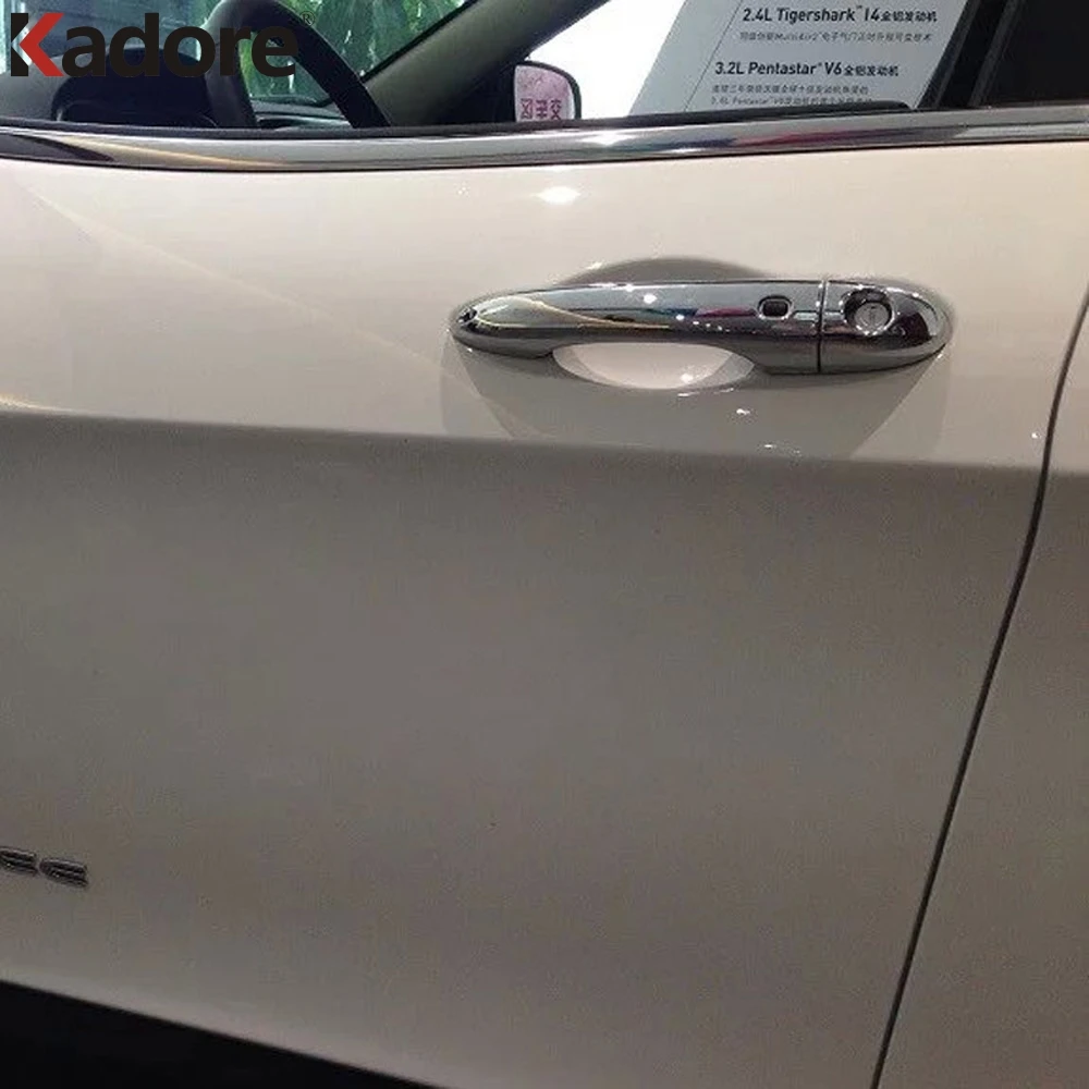 

For Jeep Cherokee 2014 2015 2016 ABS Chrome Side Door Handle Cover Trim Car Sticker Styling Exterior Accessories