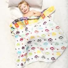Детское одеяло, 6 слоев, муслин, хлопок, детские пеленки, коляска для новорожденных, пеленание, одеяло для сна, s для постельных принадлежностей, 110X110 см