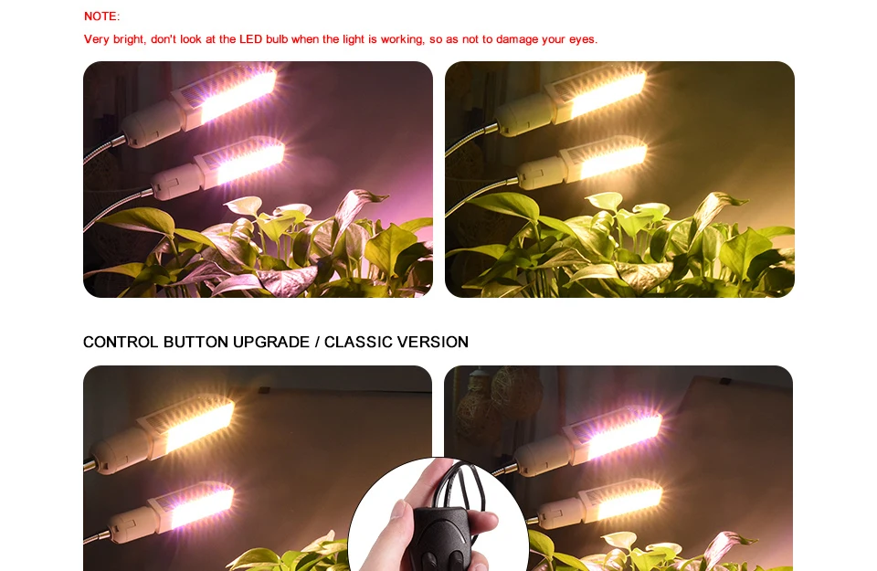 Full Spectrum Led Grow Light Replace Sunlight 50W Clip-On Desk Plant Grow Lamp For Plants Flowers Seeds Indoor Garden Grow Tent (9)