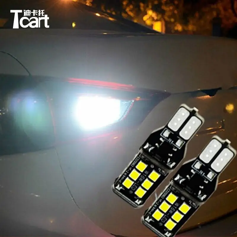 

Tcart 2pcs Car LED Bake up Bulbs Reverse Lights Auto Led Rear Lamp car accessories T15 W16W 2835 15smd 921 912 For Mazda 3 Axela