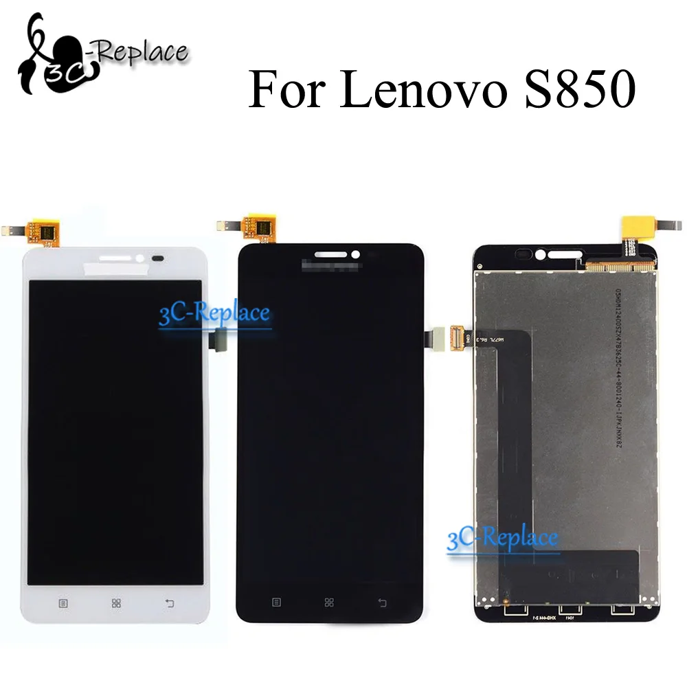 100% протестированный белый/черный 5 0 дюймов для Lenovo S850 S850T S850E ЖК-дисплей с