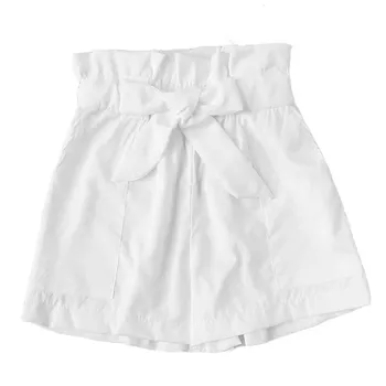 

Fashion Polyeater Women Pocket Loose Hot Lady Summer High Waist Beach Bow Tie Drawstring Casual Trousers 2019 c0404