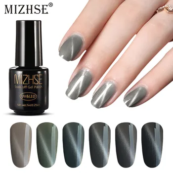 

MIZHSE 7ml Gray Colors Cat Eyes Effect Nail Polish Soak off Nail Gel Polish Vernis Semi Permanant Nail Art Manicure Gel Varnish