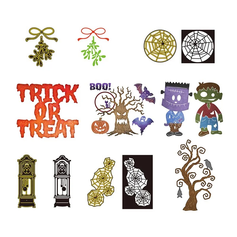 

14 Designs 2018 New Halloween DIY Scrapbook PAPER CRAFT Card Album Embossing Stencils Template Punch METAL CUTTING DIES