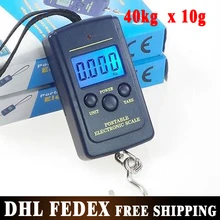 DHL FedEx 100 шт./лот 40 кг* 10g Подсветка цифровые электронные висит бытовой Кухня карманные весы