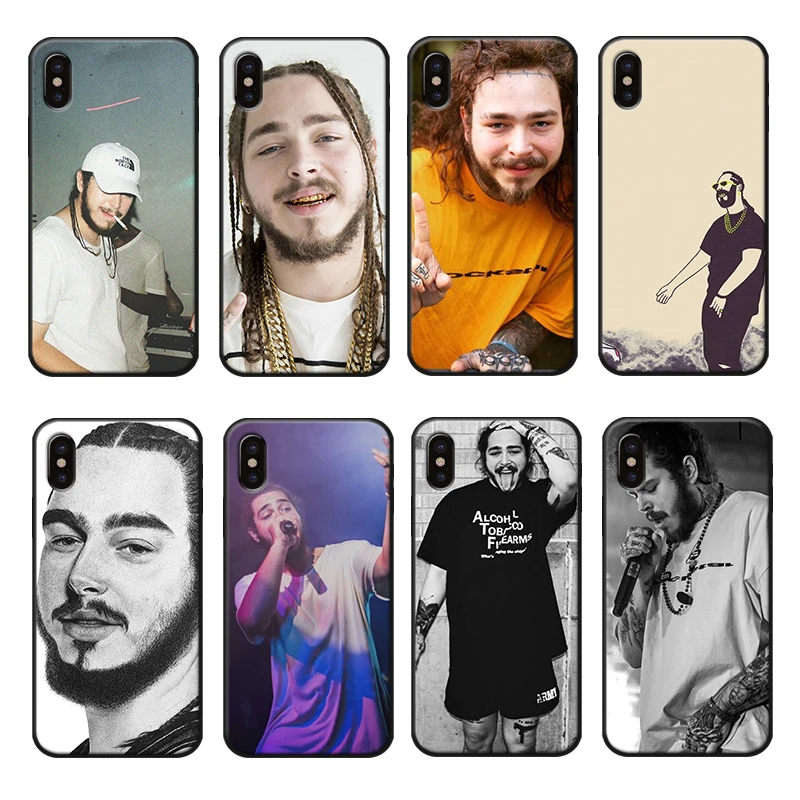 Coque Post Malone Phone Case for iphone7 8 Plus Luxury Soft Silicone Cover iPhone8 6 6s X XR XS Max TPU |