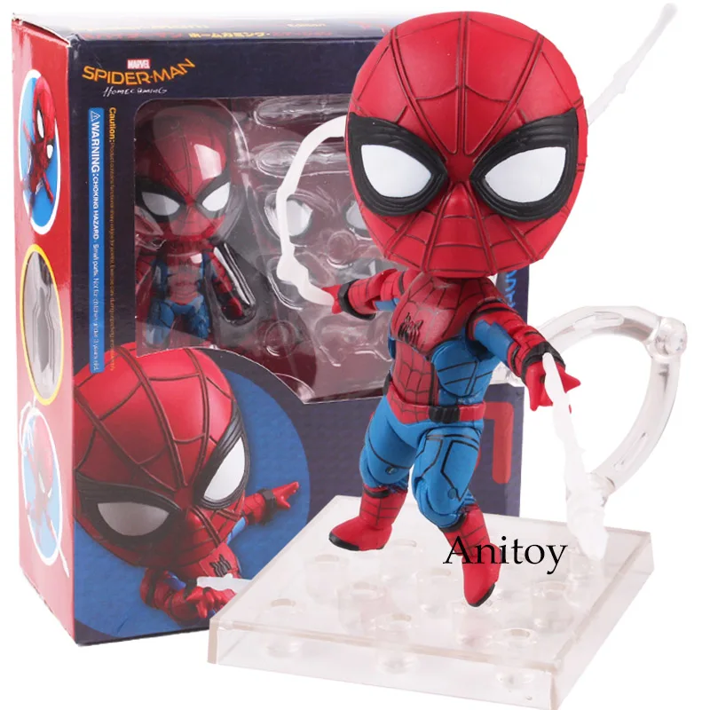 Millennialland 安い マーベルスパイダーマン帰郷スパイダーマンおもちゃねんどろいど 781 ス パイダーマン図 Pvc アクションフィギュアコレクタブルモデル玩具人形 9 セン チ 通販 価格