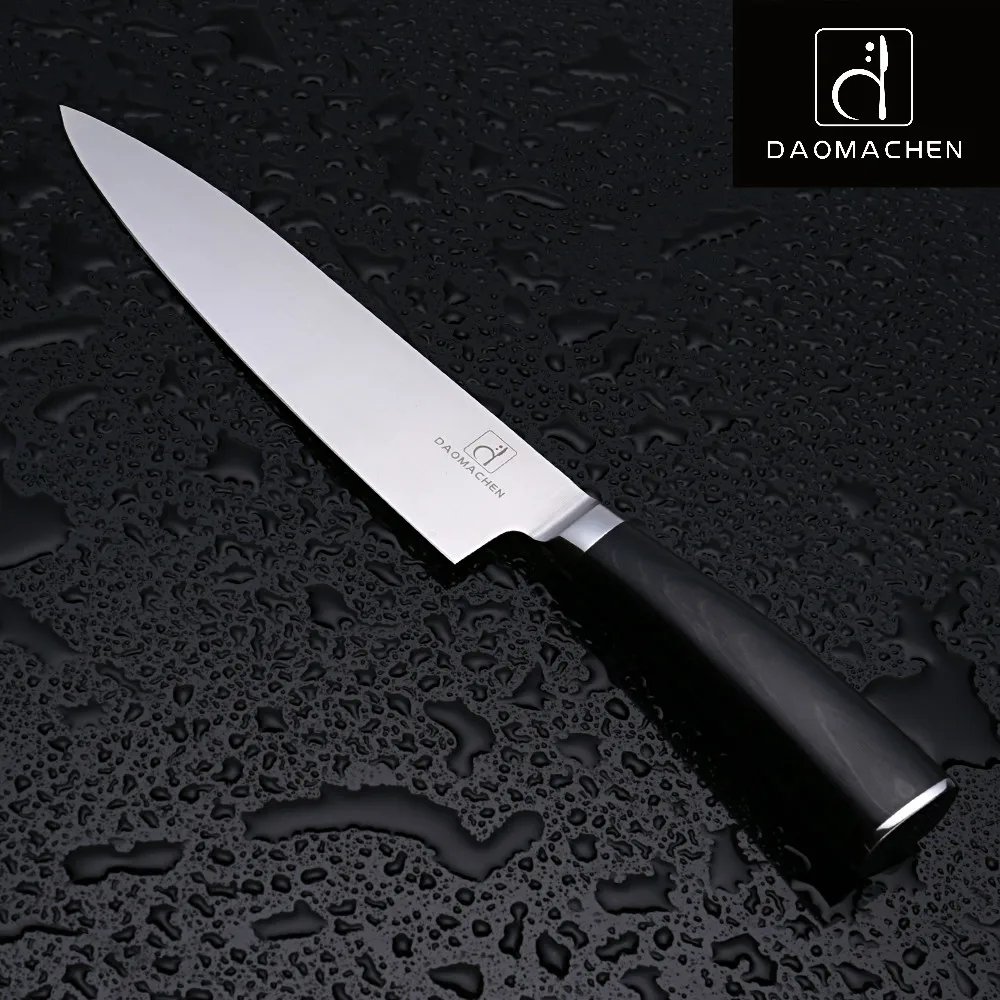 DAOMAOCHEN поварские ножи 8 дюймов Высокое качество стали нож для нарезки высокий цвет деревянной ручкой кухонный нож с анализом Hou