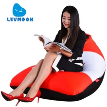 LEVMOON Beanbag Sofa Chair Canada Flag Seat Zac Bean Bag Bed Cover Without Filling Indoor Beanbags