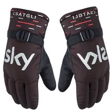 Теплые лыжные перчатки мужские велосипедные перчатки зимние Термические перчатки на открытом воздухе мотоцикл ветрозащитный для езды утепленные лыжные перчатки#2d04