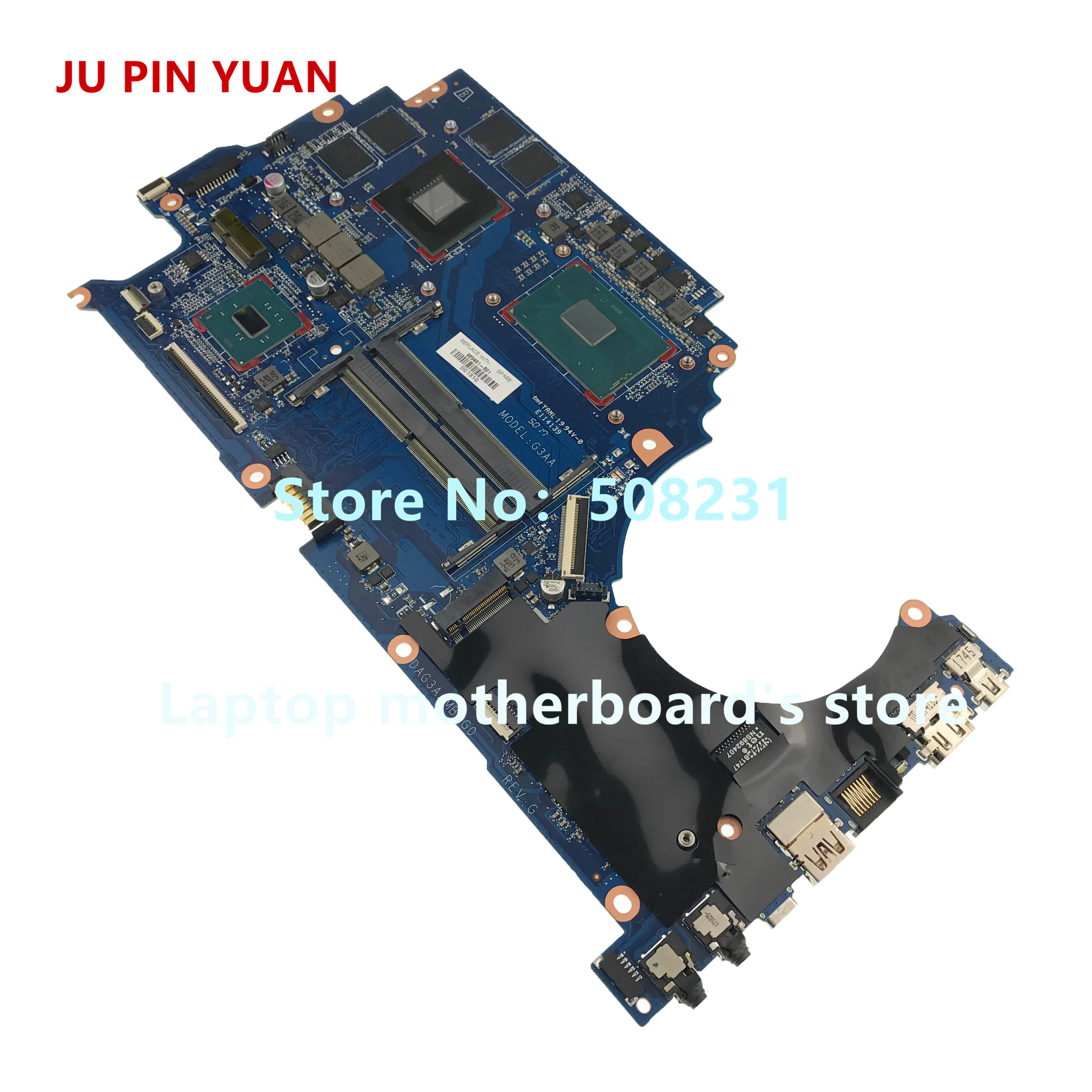 Ju pin yuan L01039-001 L01039-601 DA0X8BMB6F0 материнская плата для ноутбука hp ProBook 430 G5 440 G5 Тетрадь ПК I5-8250U полностью протестирована