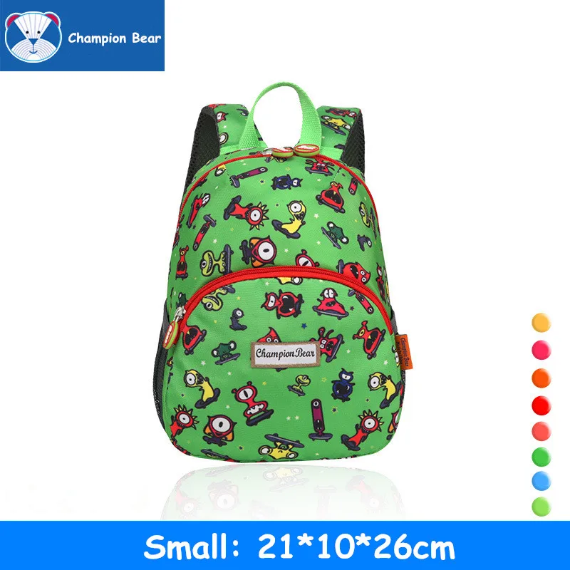 Рюкзак для детей дошкольного возраста 1-3-5 лет, Детская сумка, детские школьные рюкзаки для девочек, прогулочный ремень mochila escolar - Цвет: SMALL GREEN