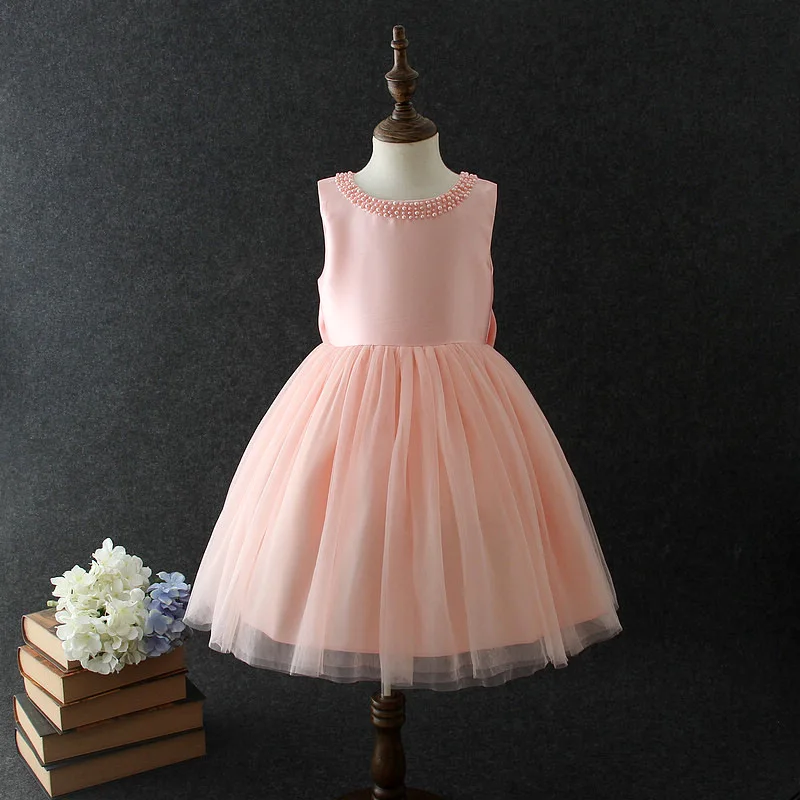 

Pink Girl Dress Party Wear Flower Girl Vestido for Wedding 2019 Kids Clothes of 4 6 8 10 12 14 Years Old RKF184055