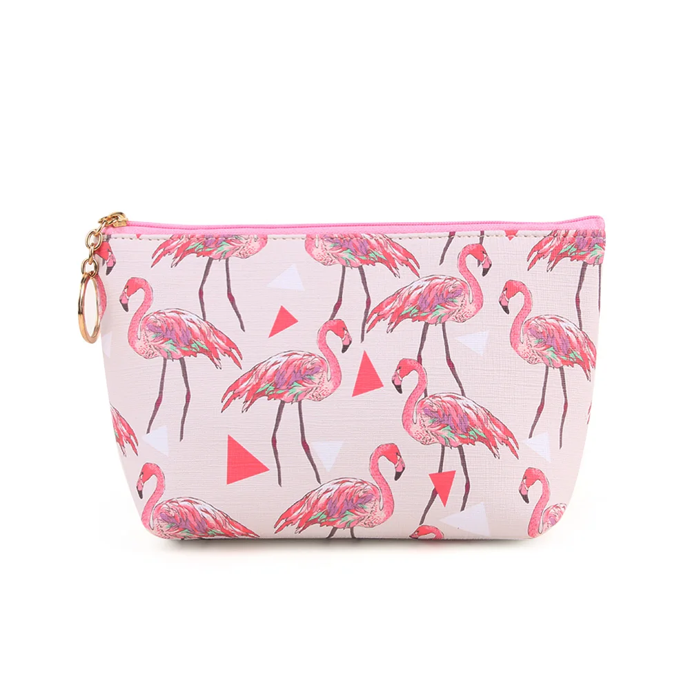 1PC New Women Fashion Flamingo Cosmetic Bag Zipper Makeup Cartoon Cute Storage Pouch Toiletry ...