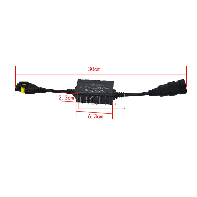 HCDLT 2PCS Canbus HID Decoder For Car Headlight HID Xenon Kit H1 H3 H7 H11 9005 9006 No Error EMC Warning Canceller Harness Wire (7)