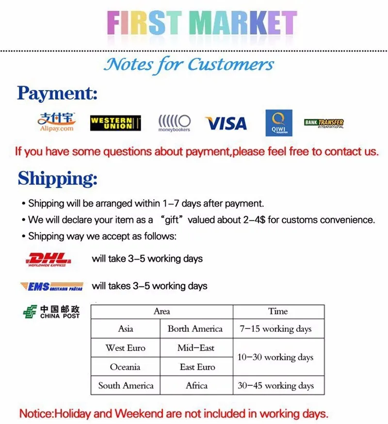 !payment and shipping 800