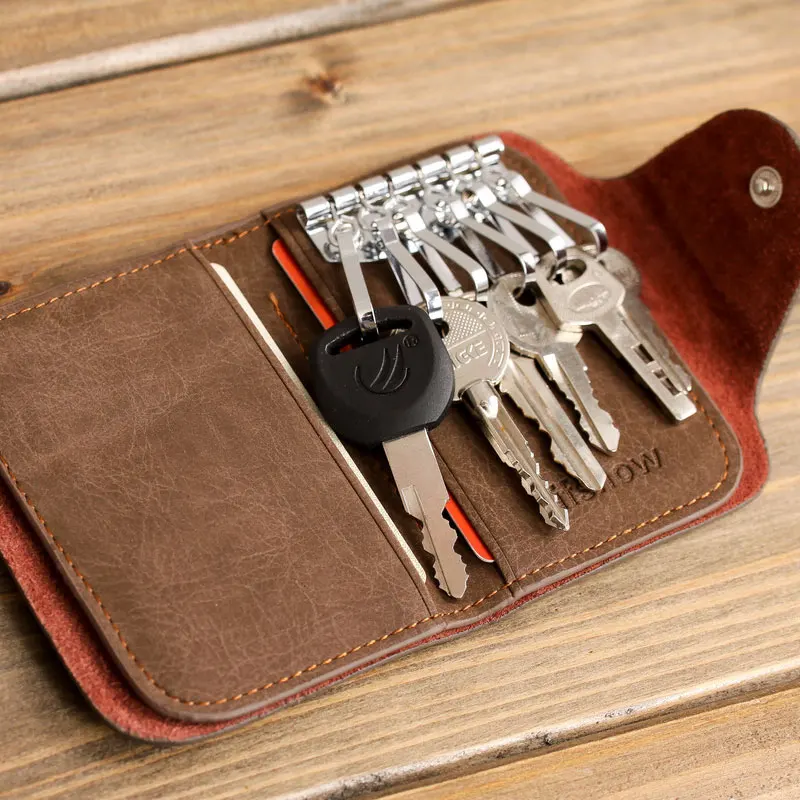 mens brand name fashion versatile 100% Cowhide Genuine leather wallet purse key for men | Багаж и сумки