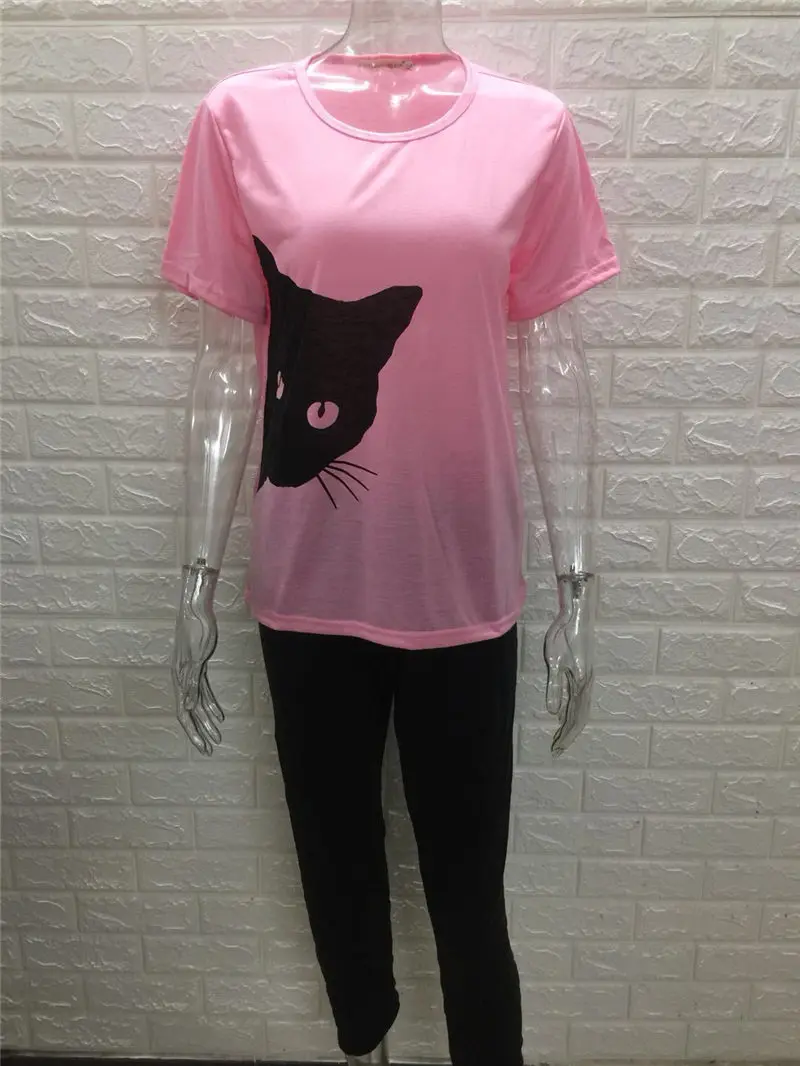 القط تبحث خارج الجانب طباعة المرأة التي شيرت القطن عارضة مضحك t قميص لسيدة فتاة أعلى المحملة محب نعرفكم قطرة السفينة