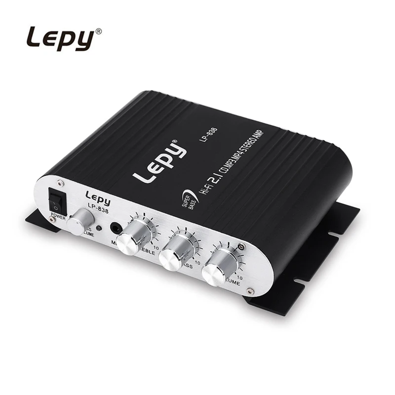 Lepy LP 838 Mini Hi Fi 2.1 Car 3 Channels Amplifier