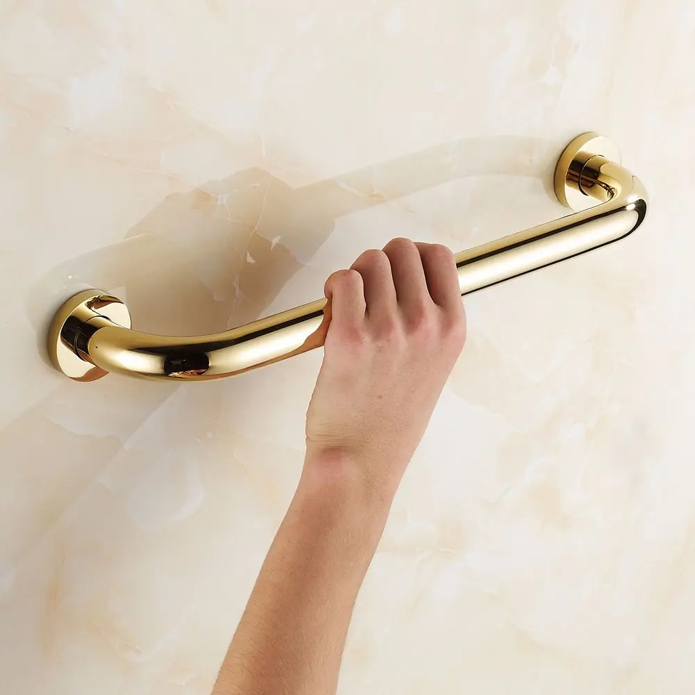 Leyden Gold Finish Brass Bathroom Accessory Straight Grab Bar Assist Safety 30/35/40/45/50CM Anti-slip Grip Handrail Bathtub Leyden Gold Finish Brass Bathroom Accessory Straight Grab Bar Assist Safety 30/35/40/45/50CM Anti-slip Grip Handrail Bathtub