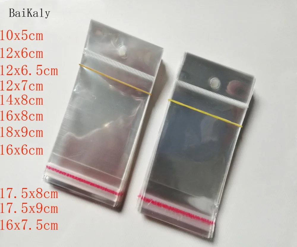 1000 개/몫 명확한 자기 접착 인감 비닐 봉투 투명 Resealable 셀로판 폴..