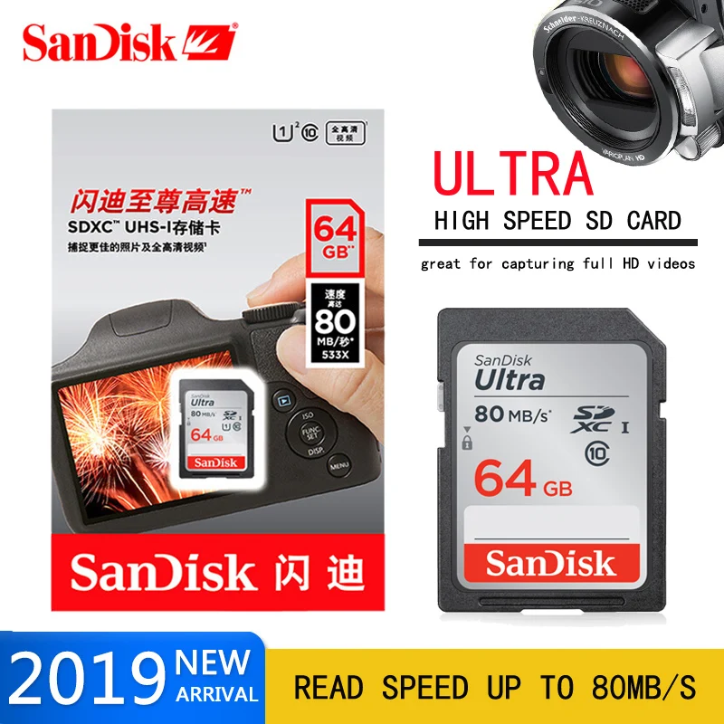 

SanDisk SD Card Memory Card 64GB 32 GB 128GB Class10 High Speed 16gb sd card SDHC cartao de memoria carte sd tarjeta For Camera