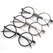 Винтаж tb108 круглая оправа унисекс очки рамки диоптрические очки для мужчин и женщин с логотипом и оригинальной коробке