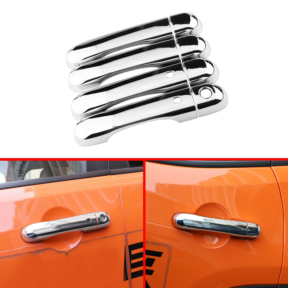 Zlord ABS дверная ручка крышка набор подходит для Jeep Renegade- наружные дверные ручки защита отделка наклейка аксессуары