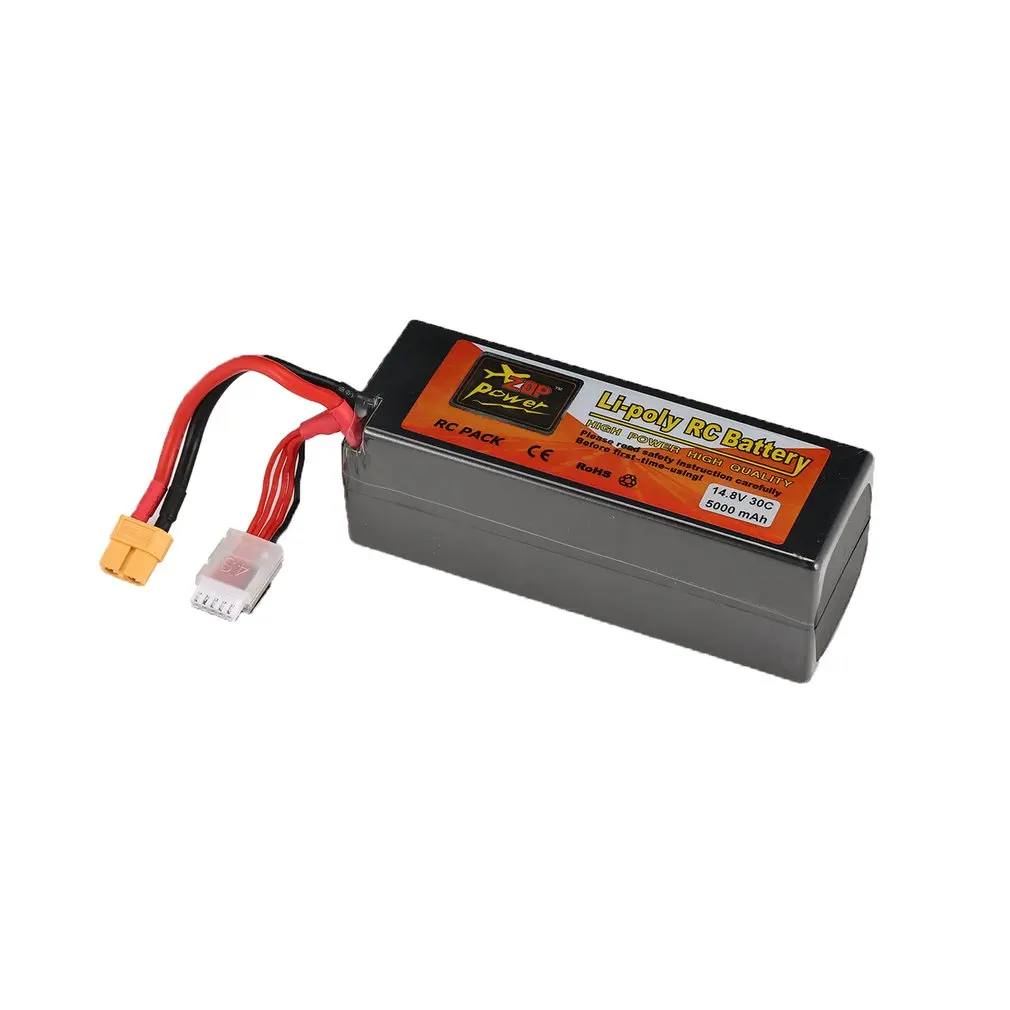 ZOP аккумулятор Lipo 14,8 V 5000mAh 30C 4S 1P XT60 разъем для радиоуправляемого гоночного дрона квадрокоптера вертолета автомобиля лодки