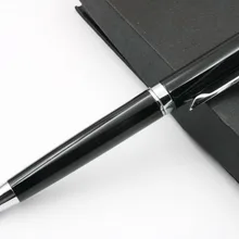 Металлическая ручка подарок черный, серебристый цвет орнамент Y02 шариковая ручка